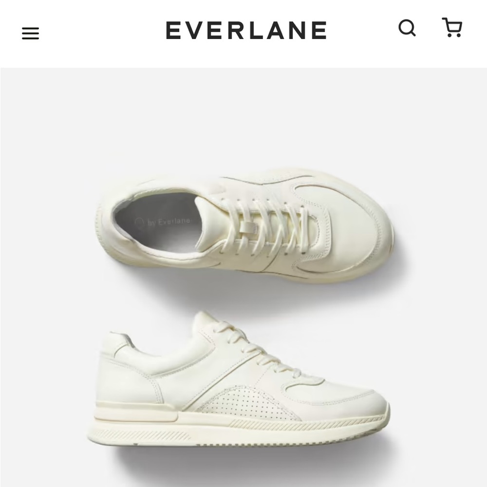 Everlane Off-White Leather Trainers